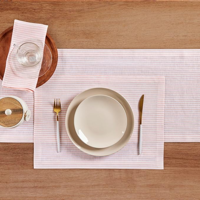 Solino Home Linen Striped Table Runner 36 Inches - Image 3
