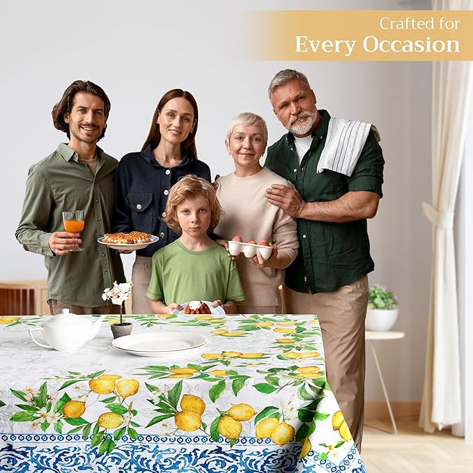 Maison d' Hermine Table Cloth Rectangle Table 100% Cotton 70 x 140 Inches - Image 5