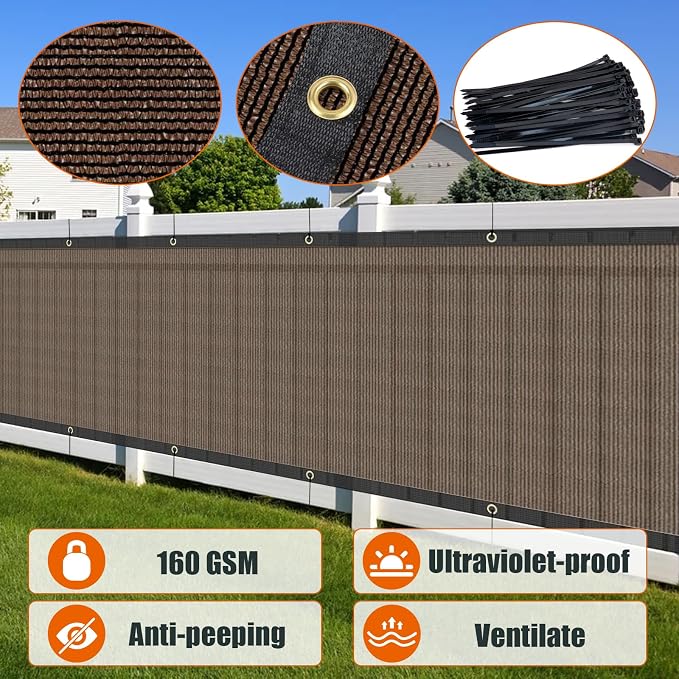 AYOHA 4' x 106' Privacy Fence Screen Fabric Mesh Shade Net Cover, Heavy Duty - Image 2