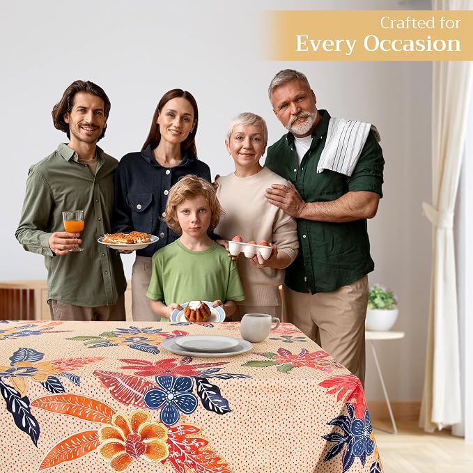 Maison d' Hermine Table Cloth Square Table 100% Cotton 60 x 60 Inches Fall - Image 6