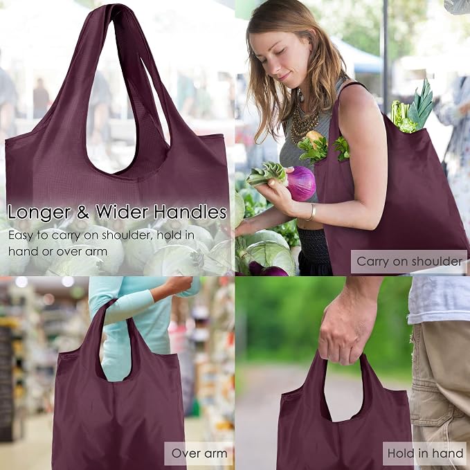 BeeGreen 20 Pack Reusable Grocery Bags w Storage Pouch Reusable Shopping Bags - Image 8