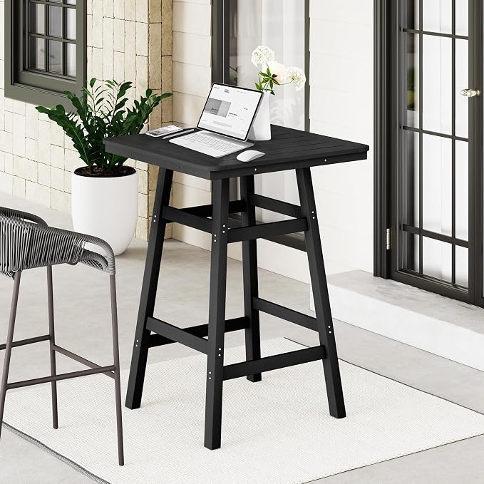 Costaelm Outdoor Bar Table, Patio Bistro Dining Pub Table - Image 8