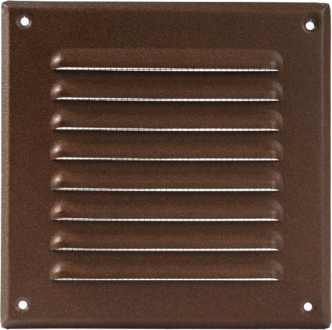 Vent Systems - 5 x 5 Inch Pack of 10 Brown Metal Square Soffit Air Vent Grille - Image 7