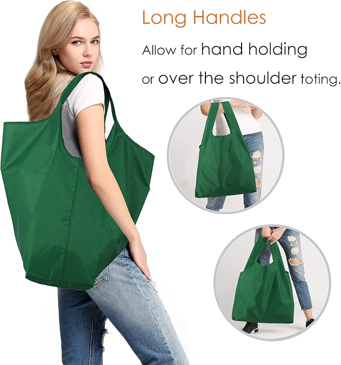 BeeGreen Christmas Green Reusable Grocery Bags - Image 3