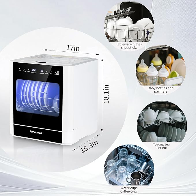 Countertop dishwasher, portable dishwasher, fully automatic, - Image 2