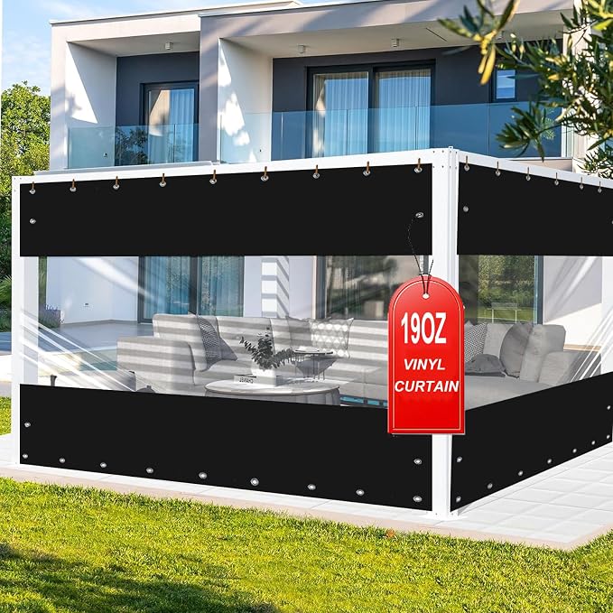 FoundGo 8'H x 8'W Vinyl Curtains by FoundGo