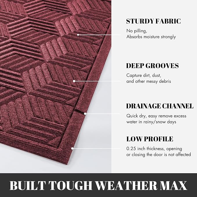 Yimobra Outdoor Indoor Runner Mat 72x24, All-Season Waterproof Entrance Mat - Image 4