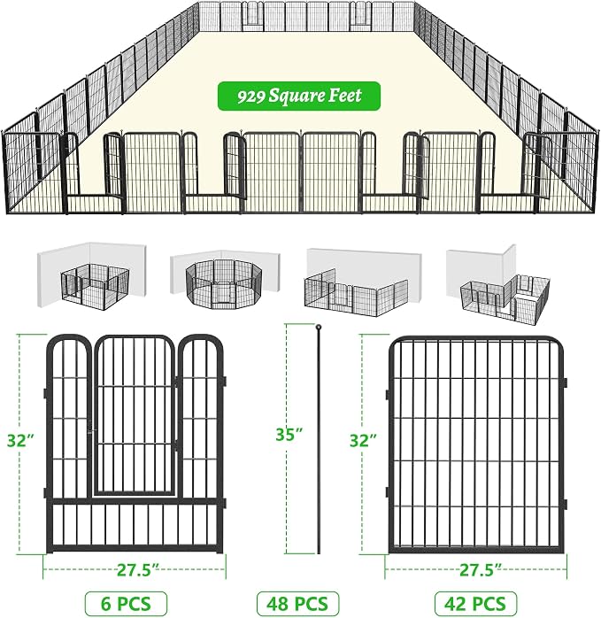 Garden Fence with Gate Metal Fencing Outdoor - Image 7