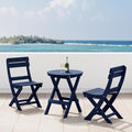 Costaelm Paradise 3-Piece Outdoor HDPE Folding Patio Bistro Table and Chairs by Costaelm