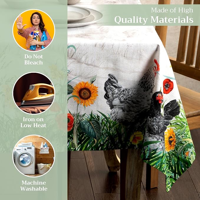 Maison d' Hermine Table Cloth Rectangle Table 100% Cotton 54 x 72 Inches - Image 3
