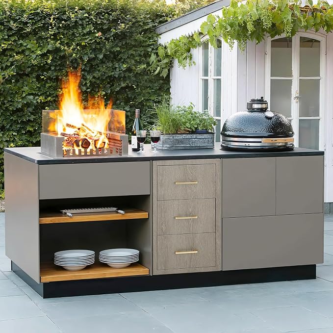 Stainless Steel Outdoor Kitchen Double Access Drawers 17"W x 30"H x 21"D - Image 2