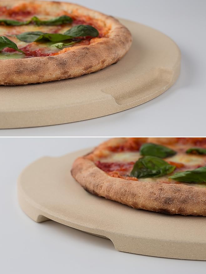 Pizza Stone 12.6in Round Baking & Grilling Stone, BBQ and Grill. Innovative - Image 8