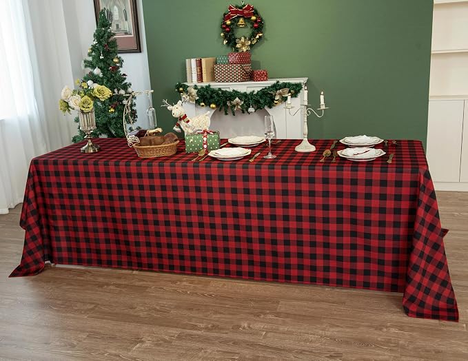 Classic Gingham Buffalo Tablecloth Fabric - Image 7