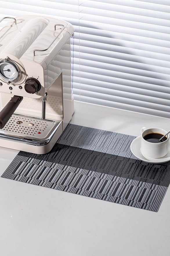 LEXMORE Placemats Set of 8 Vinyl/Plastic Woven Place Mats - Image 6