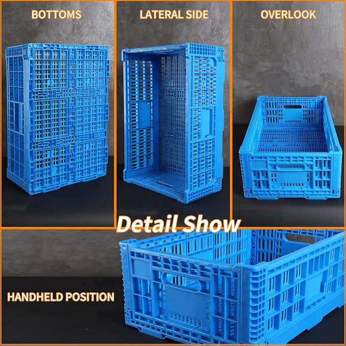 Collapsible Storage Bin Containe，52 Liter Transferheavy duty plastic storage box - Image 4