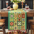 13×72 Inch Table Runner, Retro-Luxury Tassels Series by Unknown
