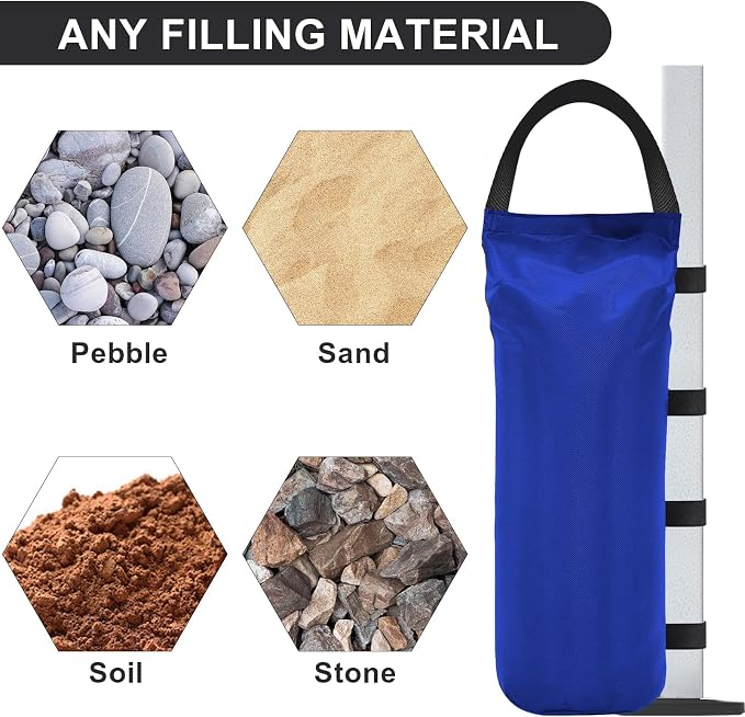 Eurmax USA Weight Capacity 112 LBS Extra Large Pop up Gazebos Weights Sand Bags - Image 4