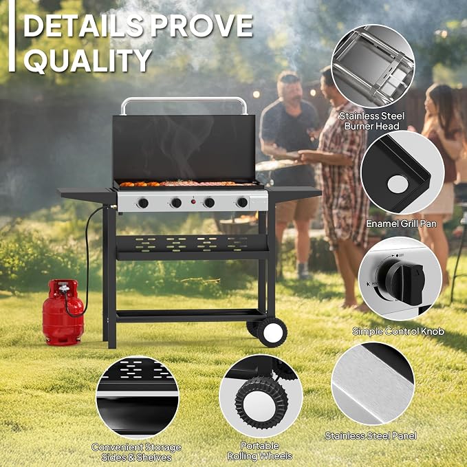 Bonnlo 40000BTU Propane Griddle - Image 5