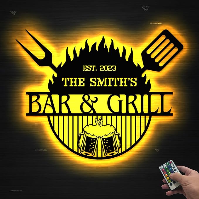 Custom Bar LED Sign by V-Decorparks