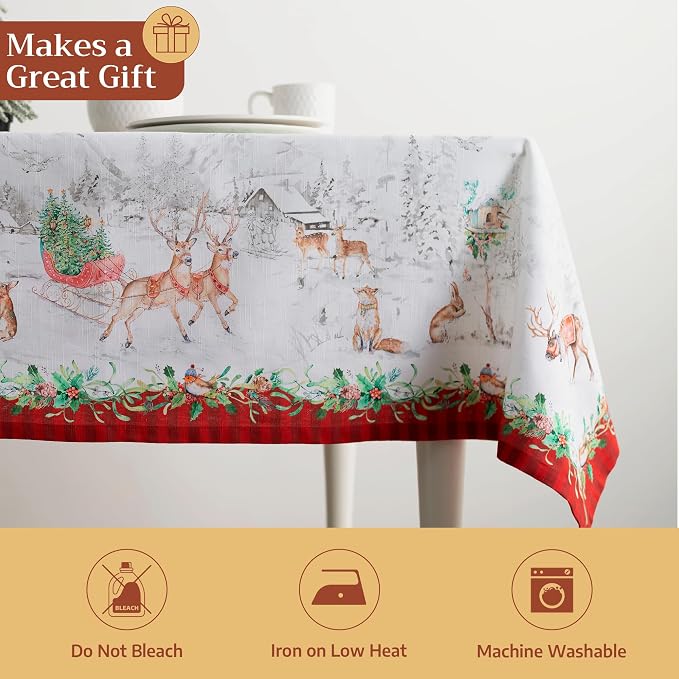 Maison d' Hermine Table Cloth Rectangle Table 100% Cotton 70 x 90 Inches Fall - Image 5