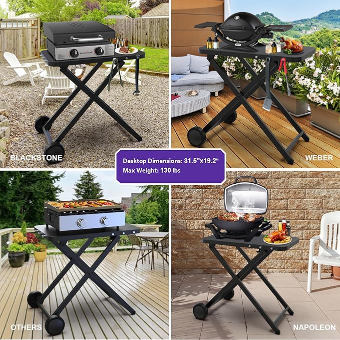 Portable Grill Table, Outdoor Prep Table - Image 2
