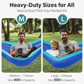 Double Camping Hammock in Royal Blue, 500 lb Nylon with Tree Straps
