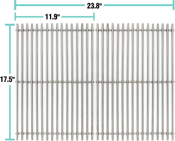 2Pack 17.5'' Weber Spirit 300 Stainless Steel Grill Grates, Cooking Replacement - Image 2