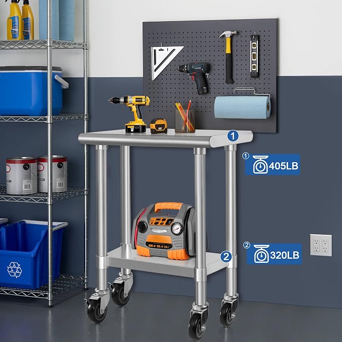 HARDURA Stainless Steel Commercial Table Prep & Work Table - Image 4