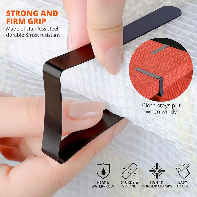 Tablecloth Clips Black - Image 3