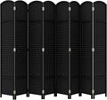 Room Divider 8 Panel Screen 5.6 Ft Tall Partition Room Dividers Black Privacy by FDW