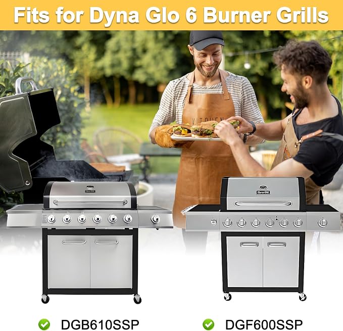 Grill Replacement Parts for Dyna Glo 6 Burner DGB610SSP, Cast Iron Grill Grates - Image 2