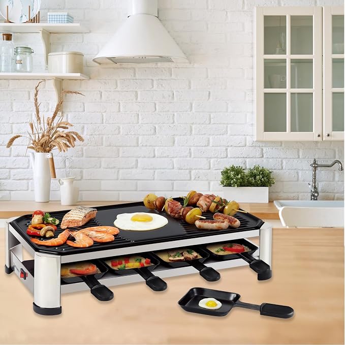 TAMARIT 8-Person Raclette Grill, Electric Party Grill - Image 5