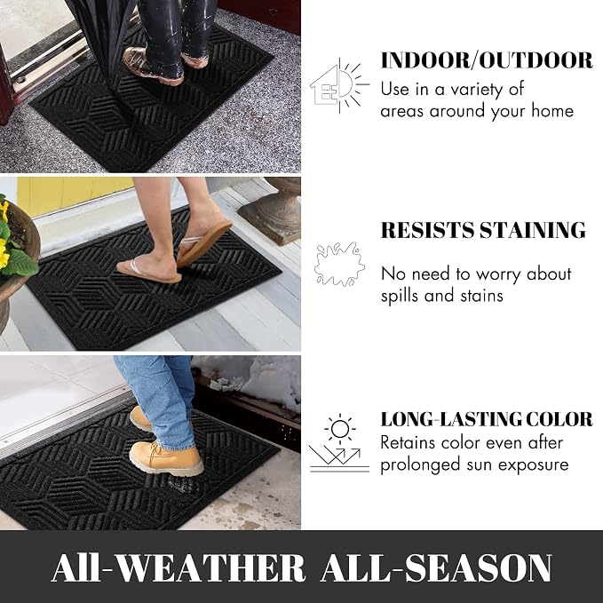 Yimobra Large Door Mat 47x32, All-Season Waterproof Outdoor Mats - Image 4