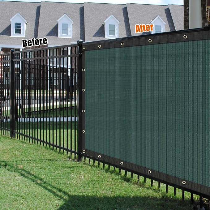AYOHA 4' x 50' Privacy Fence Screen Fabric Mesh Shade Net Cover, Heavy Duty 160 - Image 5