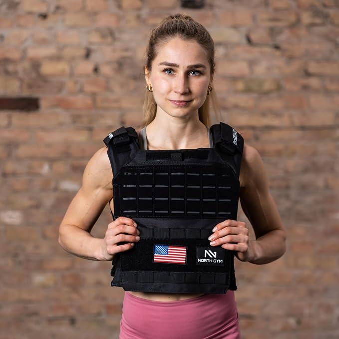 Northgym Adjustable Weighted Vest/Incl. 3D Weight Plates in 14lbs / 20lbs/ - Image 9