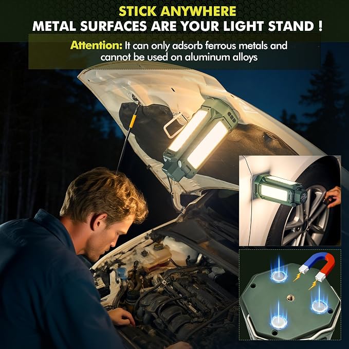 Portable Camping Light with Stand 67'' Rechargeable Work Light - Image 9