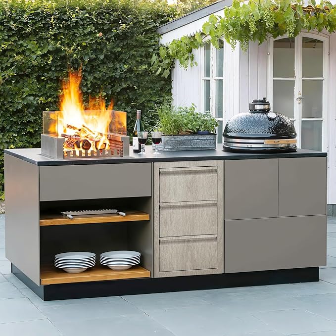 Stainless Steel Outdoor Kitchen Triple Drawers 14.7" W x 18.5" D x 24.5" H - Image 2