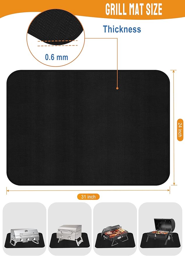 24×31 inches Heat Resistant Grill Mats - Image 7