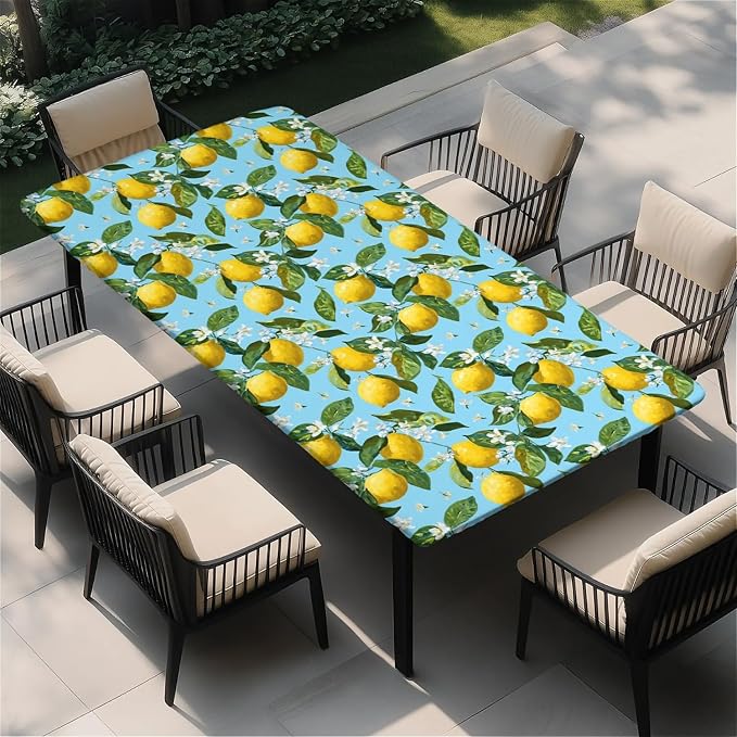 Rectangle Table Cloth Cover Waterproof Elastic Fitted Polyester Fitted by Unknown