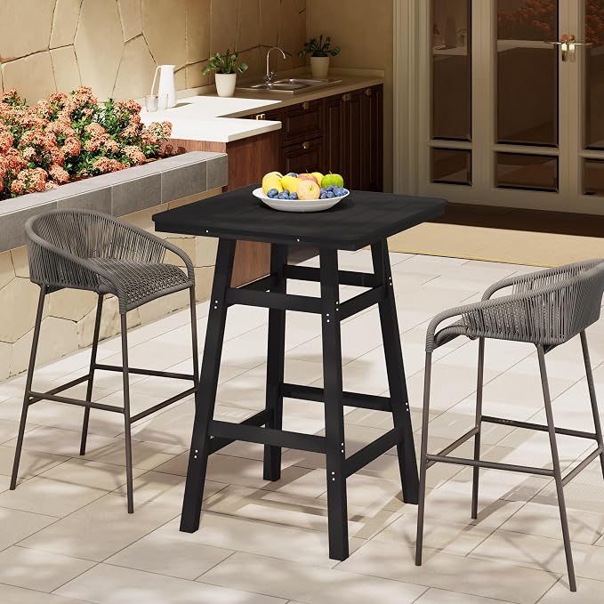 Costaelm Outdoor Bar Table, Patio Bistro Dining Pub Table - Image 2