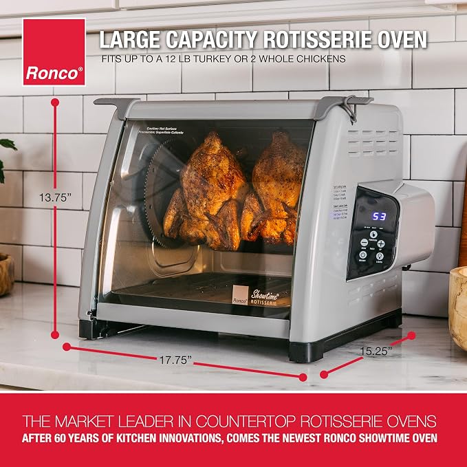 Ronco 6000 Platinum Series Rotisserie Oven, Digital Display, 12-Pound Capacity - Image 2