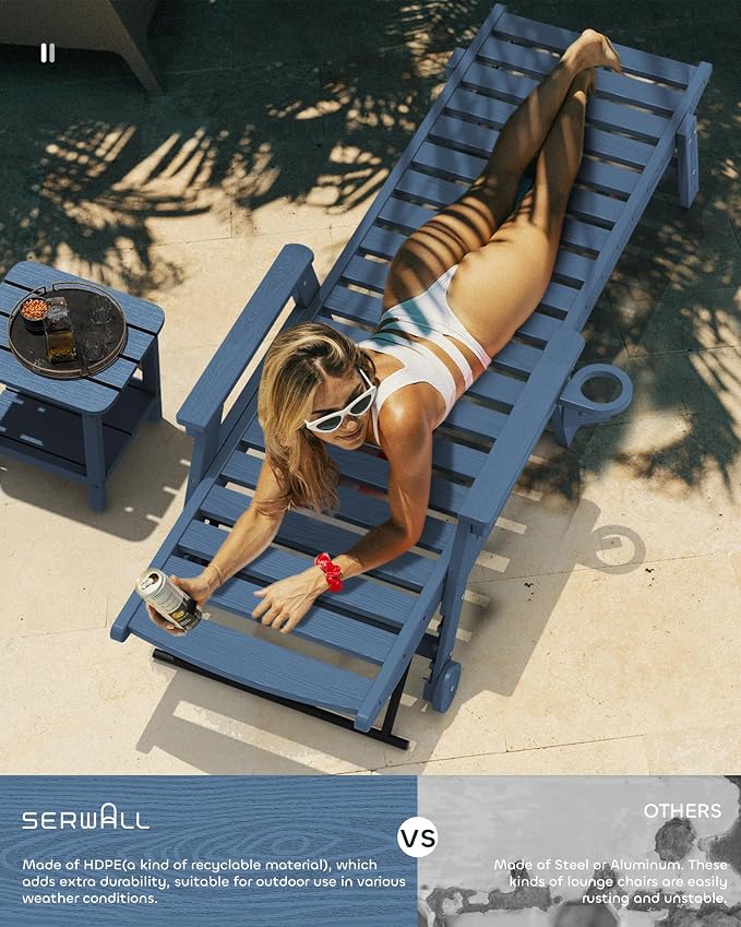 SERWALL Outdoor Lounge Chairs Set - Image 7
