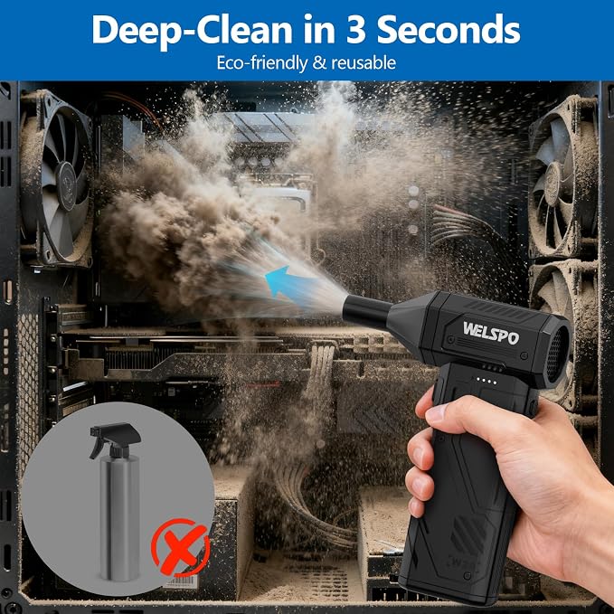 Welspo Compressed Air Duster 260000RPM Super Power Electric Air Duster - Image 2