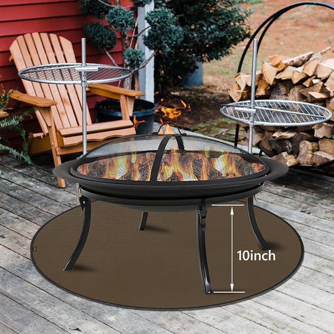 Anze Round Under Grill Mat for Outdoor Grill, 60 Inch Anti-Slip BBQ Floor Mats - Image 7