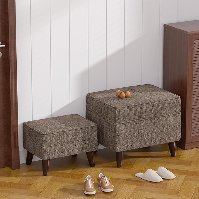 Foot Rests with Adjustable Cover, Storage Ottoman Dorm, Footstool and Sitting by FAGAGA