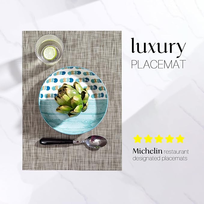 LEXMORE PlaceMats Set of 12 Vinyl/Plastic Woven Place Mats - Image 2