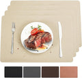 Vinyl Placemats Set of 4 Heat Resistant Easy Clean Non-Slip Place Mats by BxzanDya-LifeSmartMaker