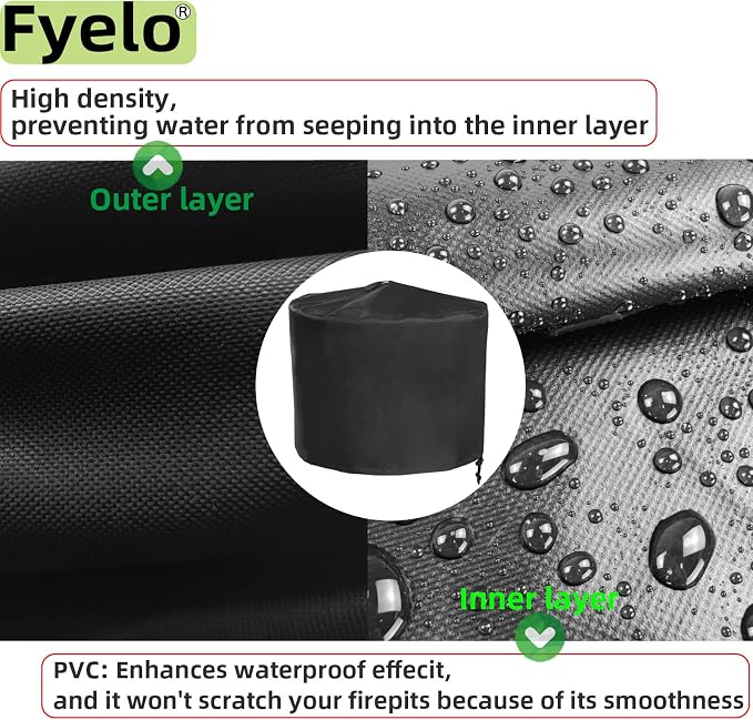 Fire Pit Cover for Solo Stove Yukon 27 Inch, Waterproof & Heavy Duty Outdoor - Image 5