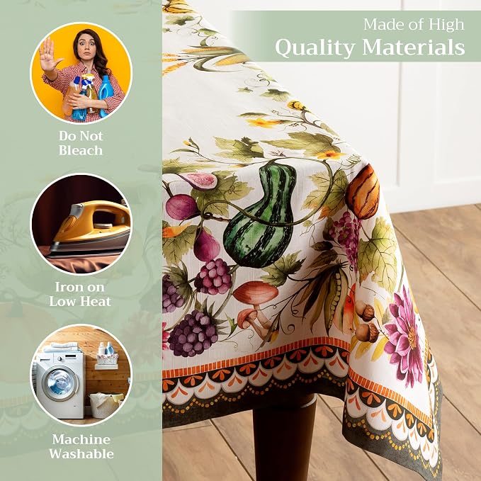 Maison d' Hermine Table Cloth Rectangle Table 100% Cotton 70 x 120 Inches Fall - Image 3
