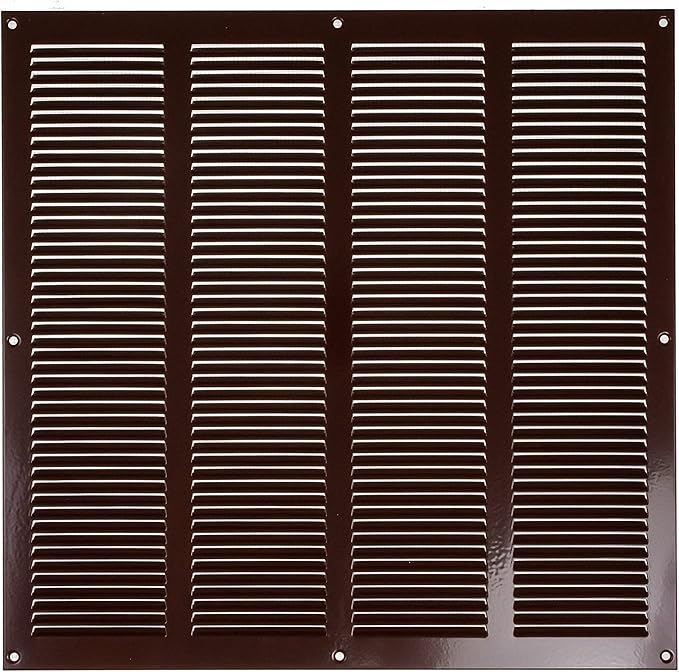 Repa Market Air Vent Cover 16x16 Inch Brown Galvanized Steel Louvered Grill by RepaMarket